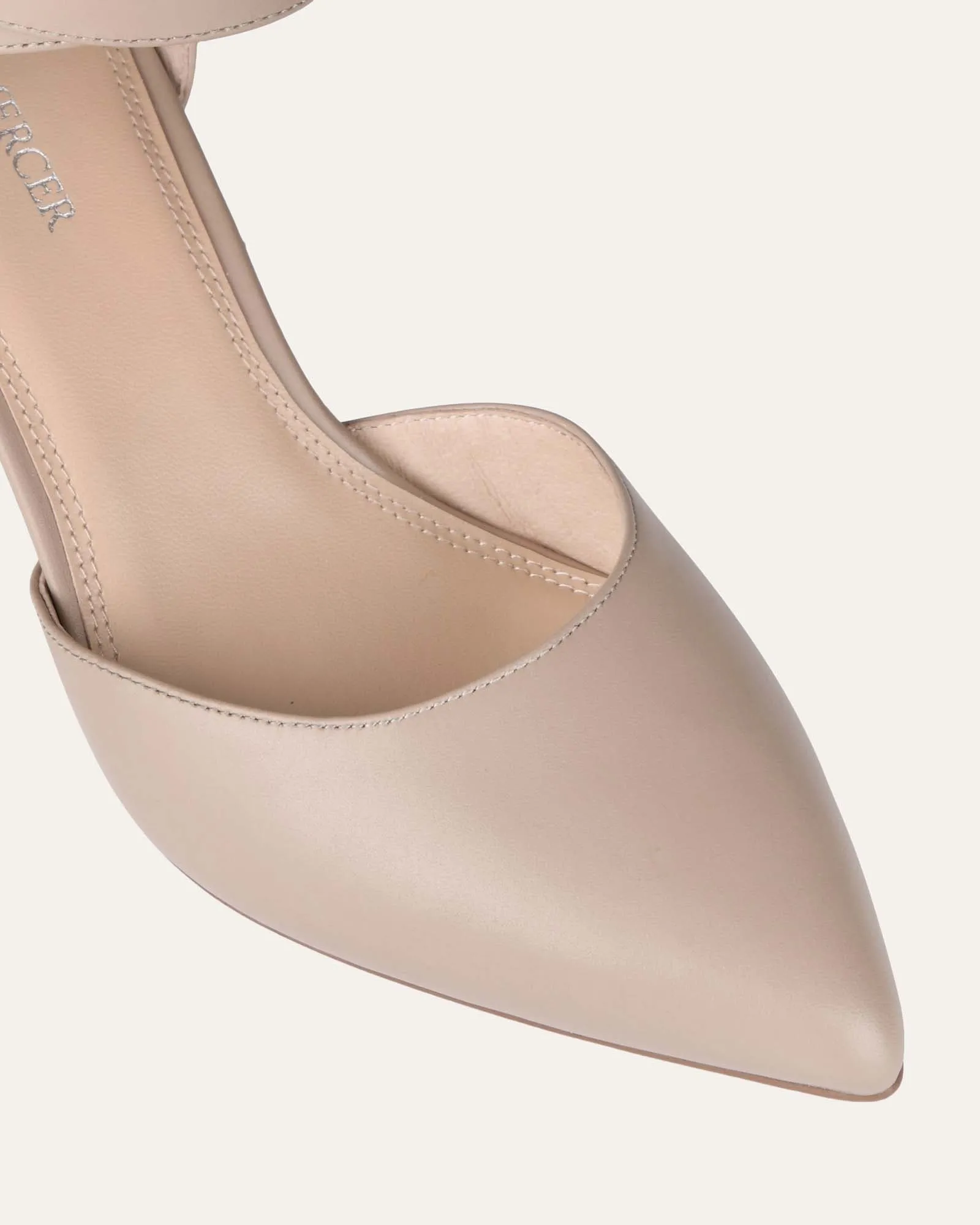 ALMA MID HEELS BEIGE LEATHER