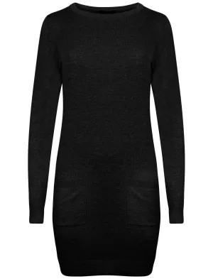 Amara Reya Laura black jumper dress