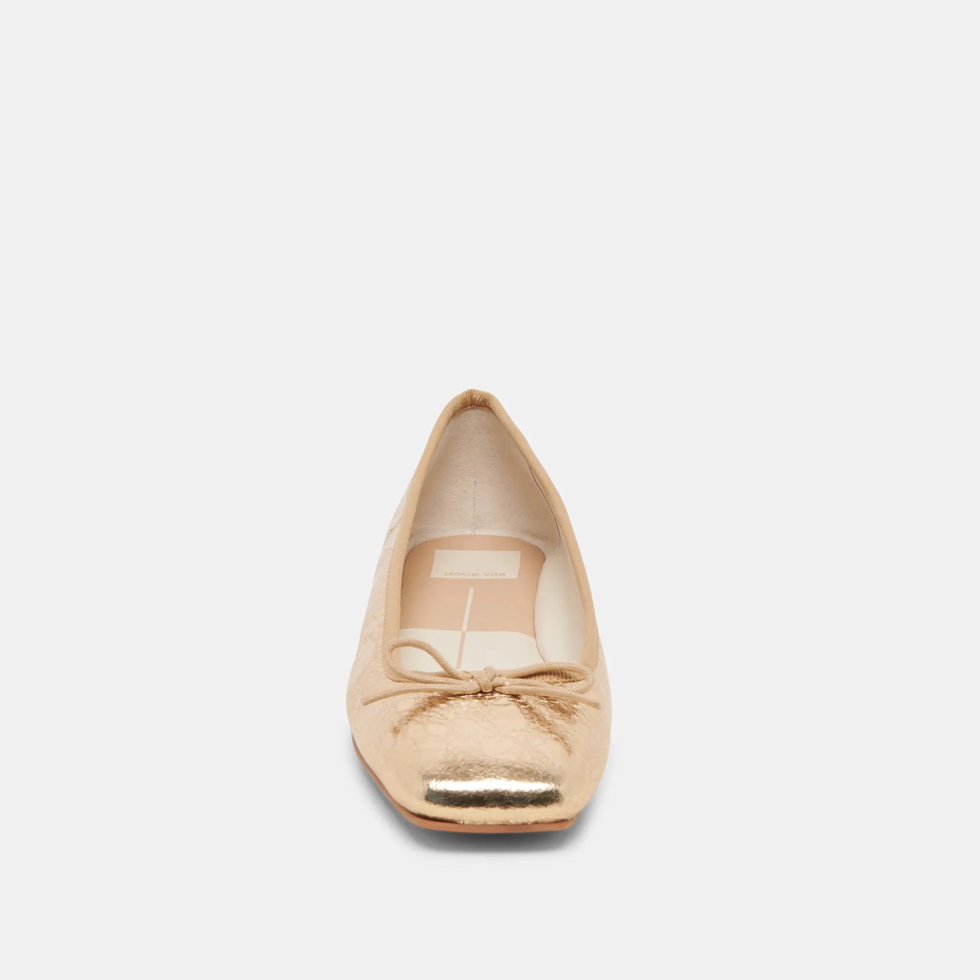 ANISA BALLET FLATS GOLD DISTRESSED LEATHER