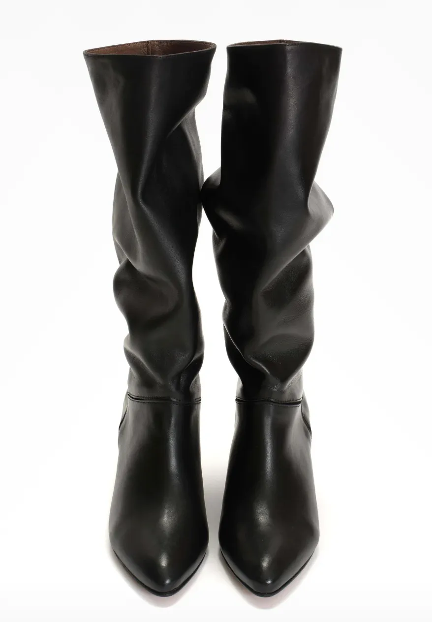 Anonymous Copenhagen Jasmina 50 Stiletto Black Leather Boots