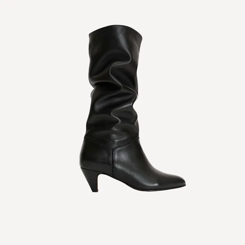 Anonymous Copenhagen Jasmina 50 Stiletto Black Leather Boots