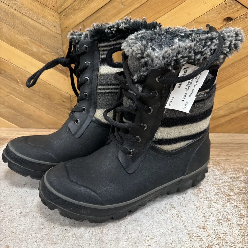 Bogs- arcata boot- MSRP $ 125: Black Grey -women-8