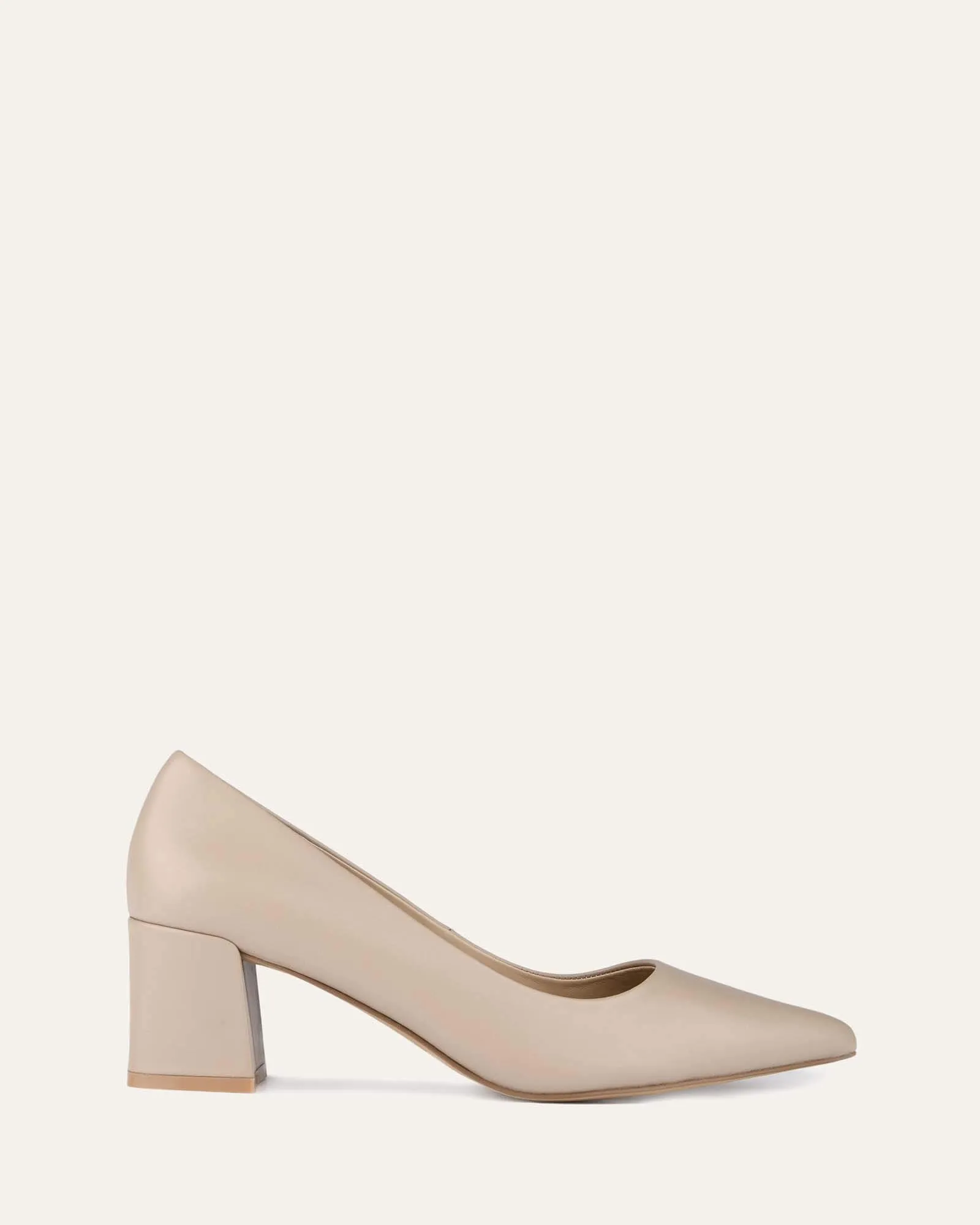 CARRINGTON LOW HEELS TAUPE LEATHER