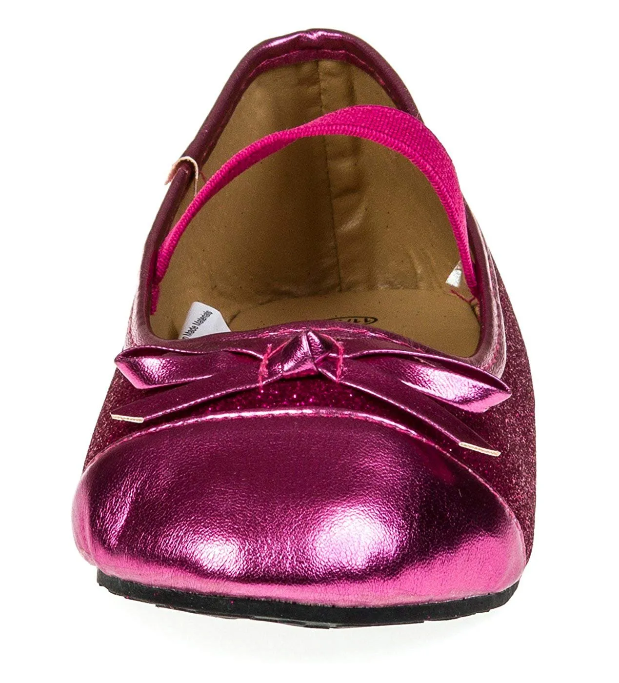 Chatties Toddler Girls Fine Glitter Ballet Flats Size 5/6 - Fuchsia