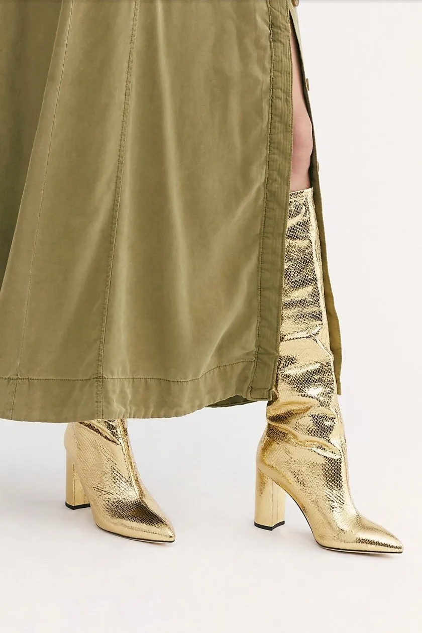 Gold Good Fortunate Tall Boots