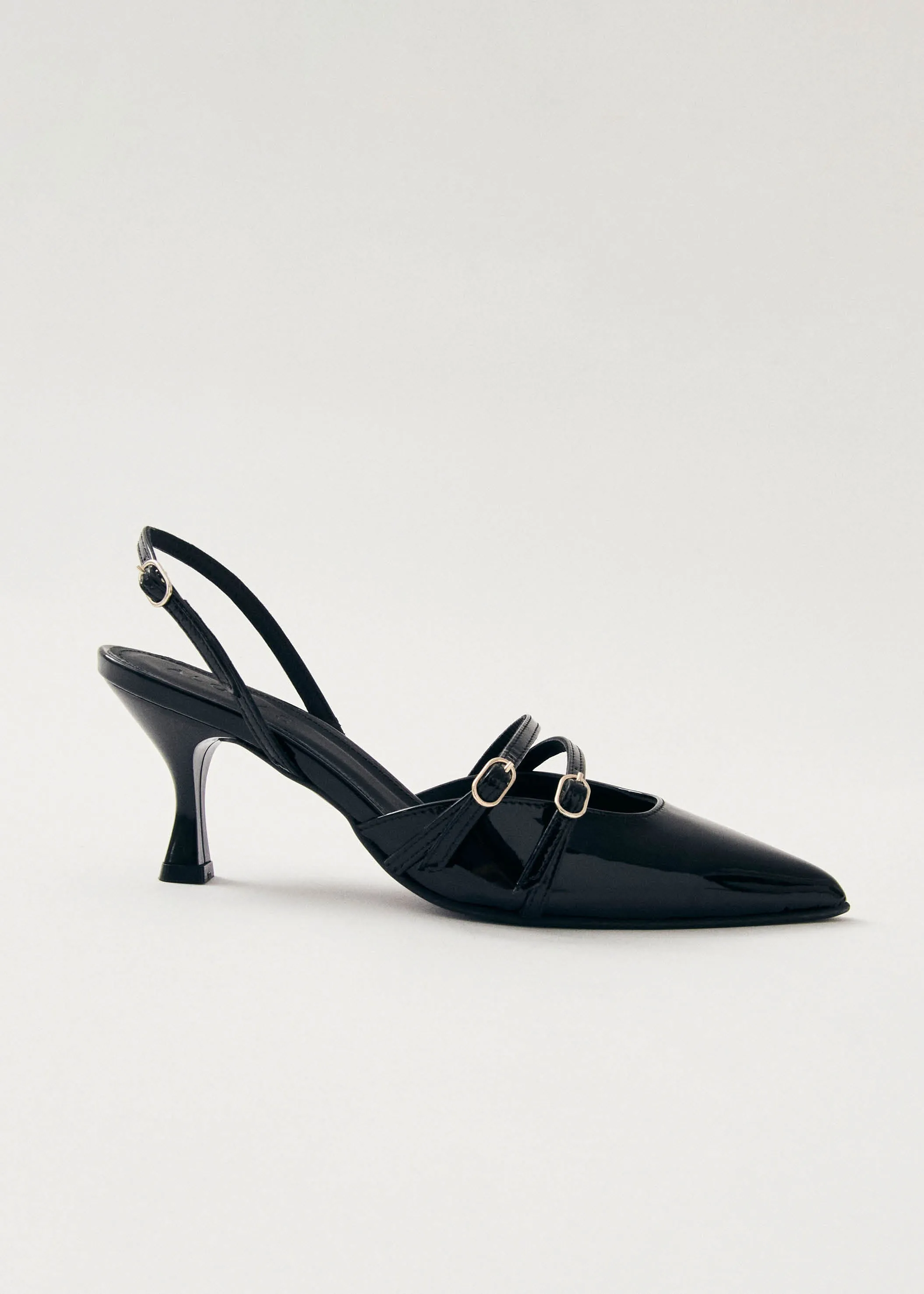 Joelle Onix Black Leather Pumps