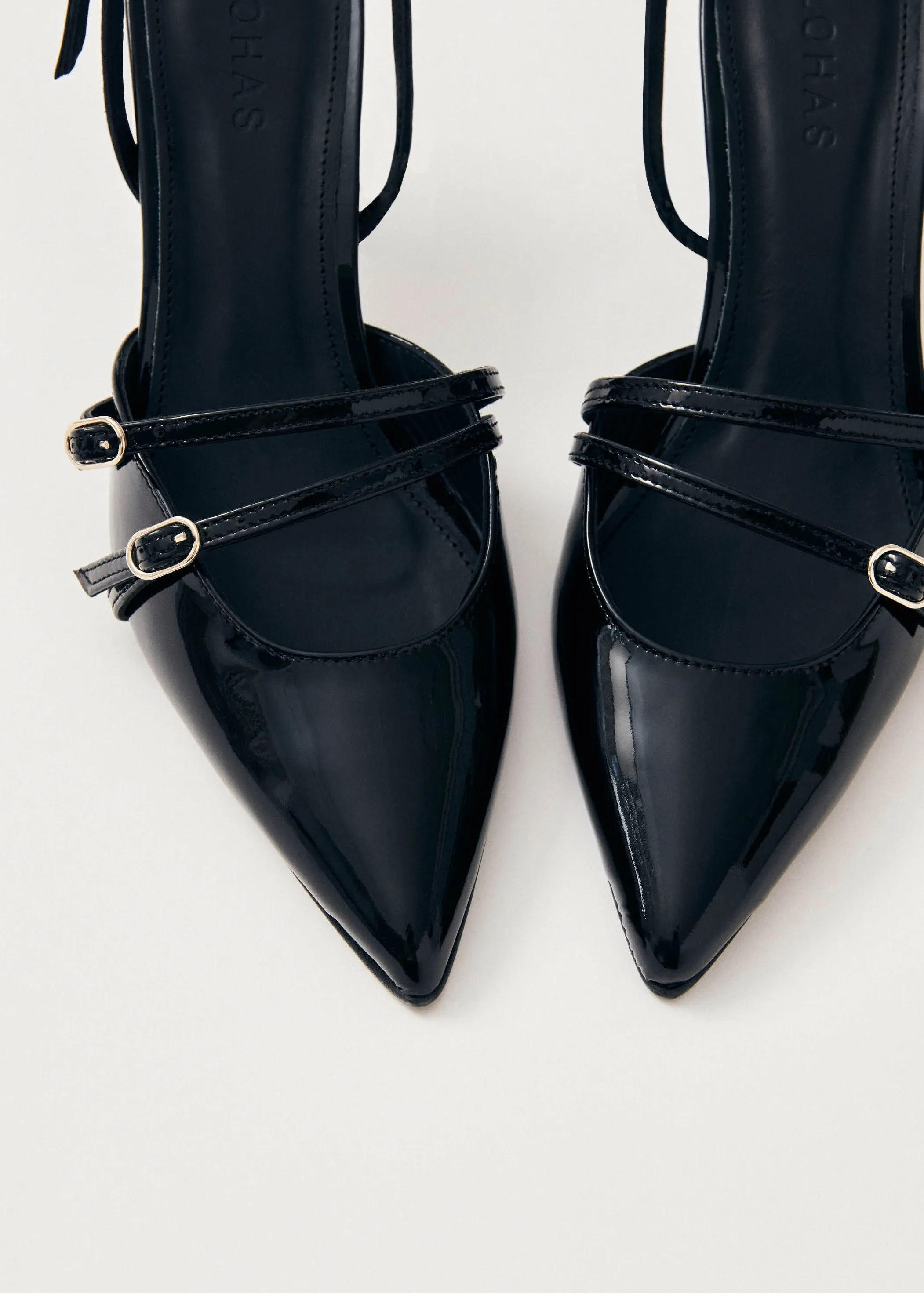 Joelle Onix Black Leather Pumps