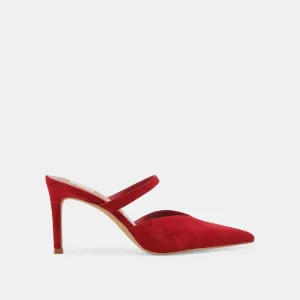 KANIKA HEELS CRIMSON SUEDE