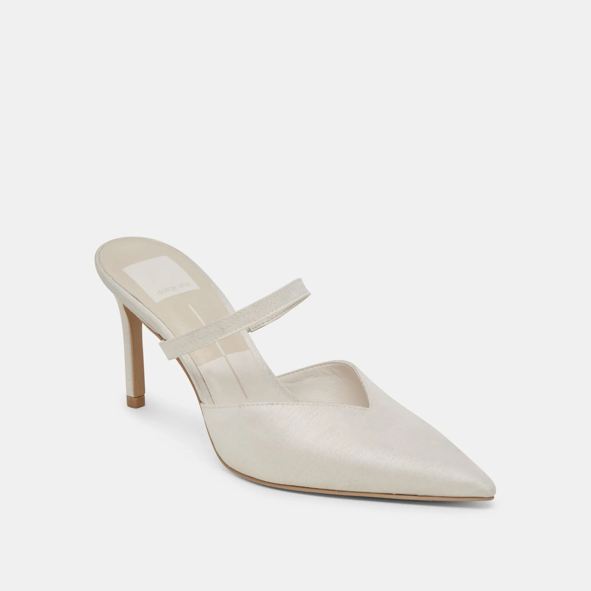 KANIKA HEELS IVORY SATIN