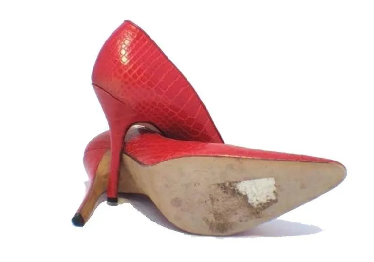 Manolo Blahnik Fire Engine Red Alligator Pumps