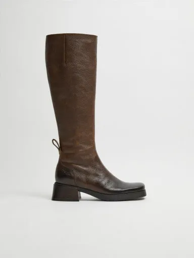 MIISTA BRUNILHDA BROWN TALL BOOTS