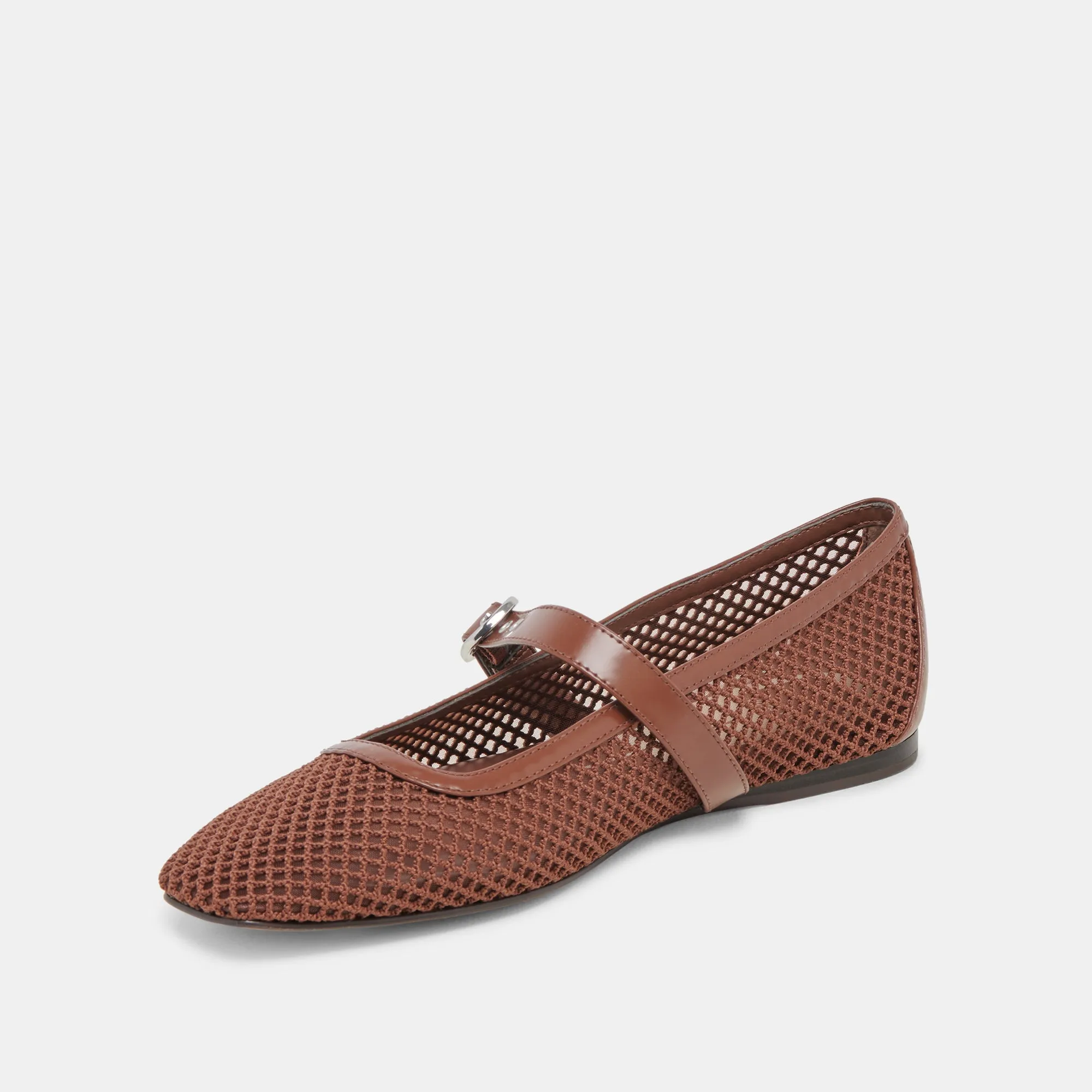 RODNI MESH BALLET FLATS TOFFEE WOVEN MESH